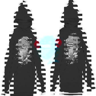 Cool Whale With Boxing Gloves For Sport And Whales Lovers Unisex Hoodie - Monsterry