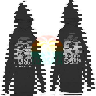 Corsica Retro Palm Tree Vintage Sunset Souvenir Vacation Hoodie - Thegiftio UK