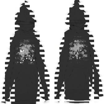 Creepy Cute Bunny Rabbits Alt Goth Grunge Horror Aesthetic Hoodie - Seseable