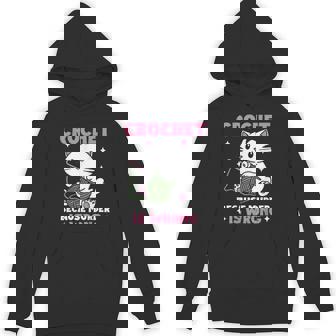 Crochet Because Murder Is Wrong Cat Knits Unisex Hoodie - Monsterry