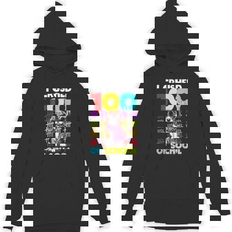 I Crushed 100 Days Of School Dog Fun 100Th Day Celebration Hoodie | Mazezy