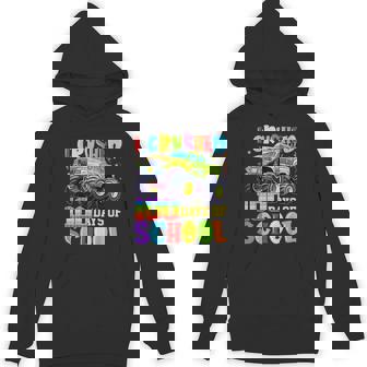 I Crushed 100 Days Of School Kid Boy Monster Truck 100Th Day Hoodie - Thegiftio