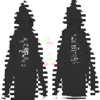 Curvy Elf Christmas Pajamas Pjs Matching Family Group Unisex Hoodie - Monsterry
