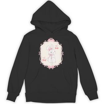 Cute Easter Bunny Coquette Bunny Bows Vintage Tank Top Unisex Hoodie - Monsterry