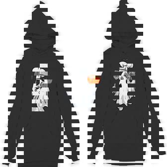 Cute Little Ghost Chef Lunch Lady Cafeteria Halloween Unisex Hoodie - Monsterry
