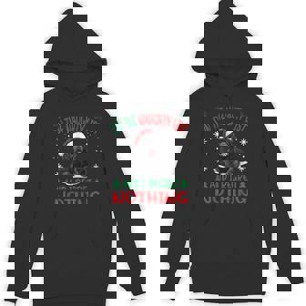 Cute Newfoundland Dog Christmas On The Naughty List And I Unisex Hoodie - Monsterry