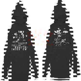 Cute Raccoon Emergency Nurse Crew Christmas ER Crew Nurse Unisex Hoodie - Monsterry