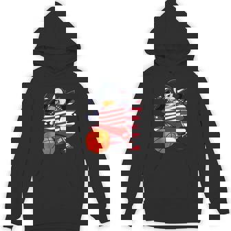 Dabbing Penguin America Basketball Fans Jersey USA Flag Unisex Hoodie - Monsterry