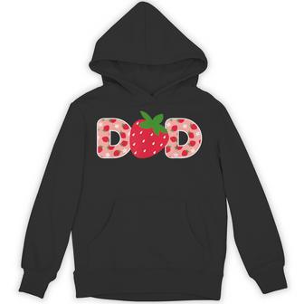 Dad Strawberry First Birthday Family Strawberry Hoodie - Thegiftio UK