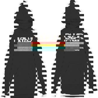 Dakar Senegal Retro Love 70s Vintage Graphic Unisex Hoodie - Monsterry