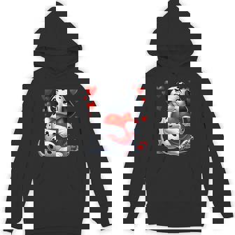 Dalmatian Valentine's Day Cute Dog Hugging Heart Dog Lover Unisex Hoodie - Monsterry