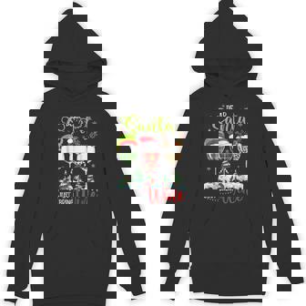 Dear Santa Just Bring Wine Christmas Wine Glasses Unisex Hoodie - Monsterry