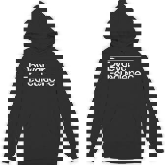 Devour Feculence Quote Text Graphic Hoodie - Thegiftio UK