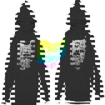 Distressed Tie Dye Ohio Native Home Tee Unisex Hoodie - Monsterry