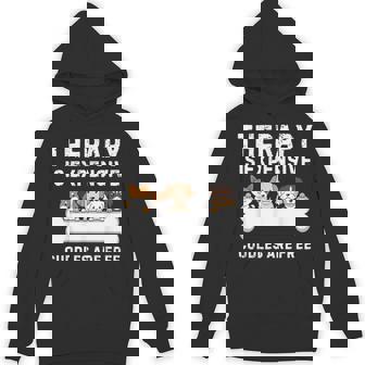 Dog Therapy Free Dog Lover Puppy Paw Cuddles Dogs Unisex Hoodie - Monsterry