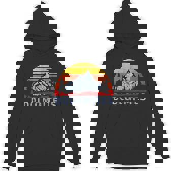 Dolomites Retro Mountain Sunset Design Unisex Hoodie - Monsterry