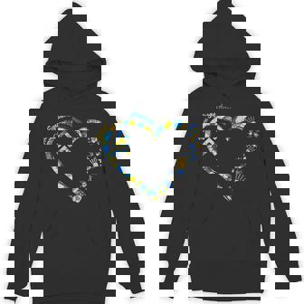 Down Syndrome Awareness Heart Down Right Perfect 321 T21 Hoodie - Monsterry