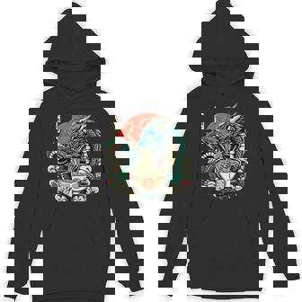 Dragon Ramen Kawaii Neko Japanese Noodles Aesthetic Unisex Hoodie - Monsterry