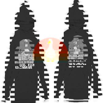 Duck Mom Retro Vintage Mama Duck Unisex Hoodie - Monsterry