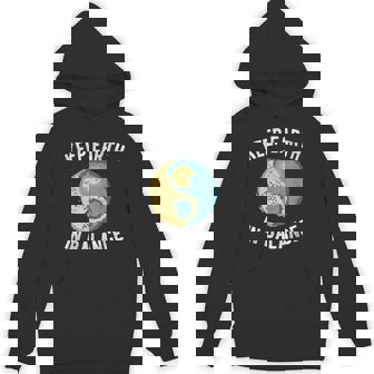 Earth Yin Yang Yoga Meditation Balance Earth Day Environment Hoodie | Mazezy