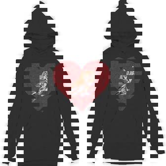 Eastern Screech-Owl Valentines Day Bird Love Fingerprint Unisex Hoodie - Monsterry