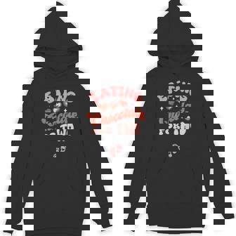 Eating Chocolate For Two Valentines Pregnancy Announcement Unisex Hoodie - Monsterry