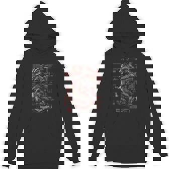 Elegant Chinese Yin And Yang Calligraphy Dragon Small Unisex Hoodie - Monsterry