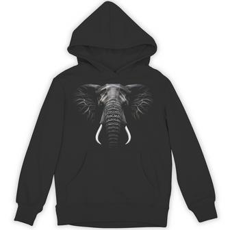 Elephant Lover Art Animal Abstract Graphic Elephant Unisex Hoodie - Monsterry