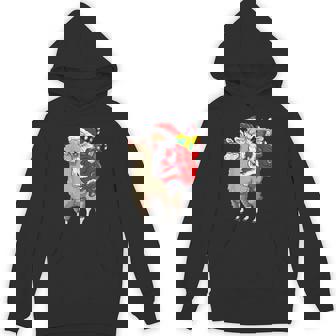 Fa La La Llama Christmas Santa Fleece Navidad Xmas Unisex Hoodie - Monsterry