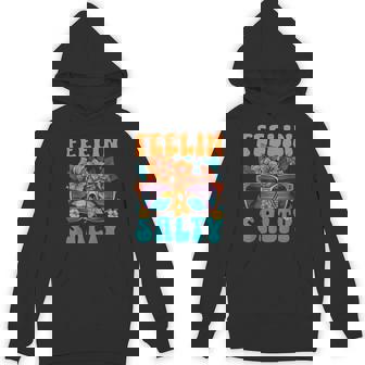 Feeling Salty Retro Groovy Sunglasses Ocean Lovers Beach Unisex Hoodie - Monsterry