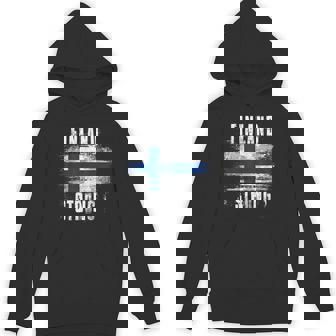 Finland Strong Distressed Flag Finnish Pride Unisex Hoodie - Monsterry