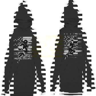 Football Camo Us Flag American Football Player Hoodie - Monsterry
