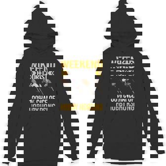 Weekend Forecast 100 Percentage Chance Of Hobby Horsing Small Unisex Hoodie - Monsterry