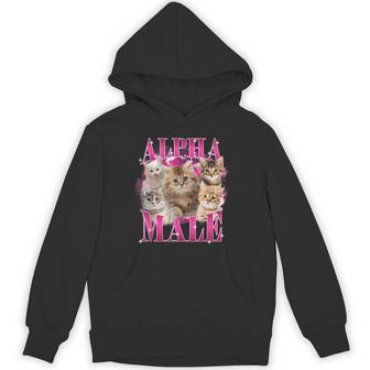 Alpha Male Cat Hilarious Cat Meme Cat Lovers Hoodie | Seseable UK