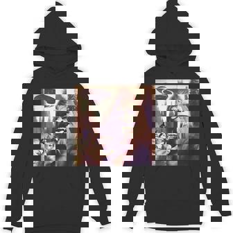 Bigfoot Sasquatch Rock On Selfie Bigfoot Ufo Alien Hoodie - Thegiftio