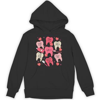 Dental Valentines Day Cute Th Hugging Heart Dentist Hoodie - Thegiftio UK