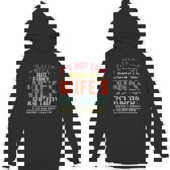Husband It's Not Easy Being My Wife's Arm Candy Retro Hoodie - Thegiftio UK