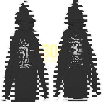 Married 30 Years Of Marriage 1995 30Th Wedding Couples Hoodie | Seseable CA