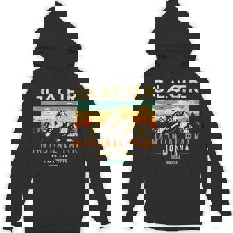 Glacier Est 1910 Montana Vintage Retro National Park Hoodie - Thegiftio