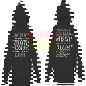Grandpa Husband Solitaire Legend Vintage Solitaire Game Hoodie - Thegiftio UK