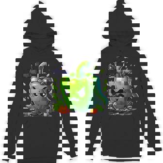 Green Pepper Graphic Vegetable Easy Halloween Costume Unisex Hoodie - Monsterry