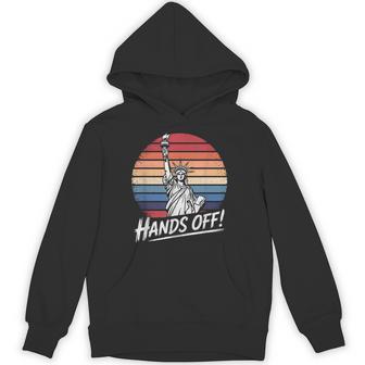 Hands Off Statue Of Liberty Resistance Protest Anti Maga Hoodie - Thegiftio UK