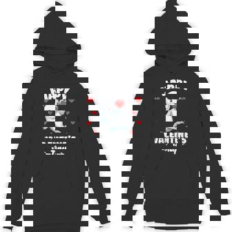 Happy Valentines Day Beluga Whale Animal Lover Hearts Unisex Hoodie - Monsterry