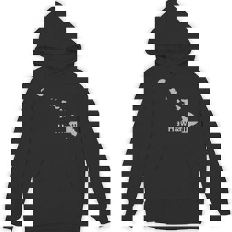 Hawaii Map Home State Pride Souvenir Unisex Hoodie - Monsterry