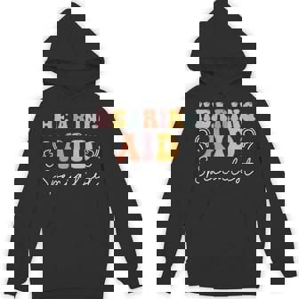 Hearing Aid Specialist Groovy Audiologist Audiology Unisex Hoodie - Monsterry