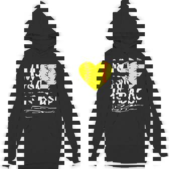 My Heart Is On 1st Base Softball Bat Proud Mom Dad Tank Top Unisex Hoodie - Monsterry