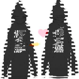 Heart Belongs To A Vegetable Farmer Spouse Wife Unisex Hoodie - Monsterry