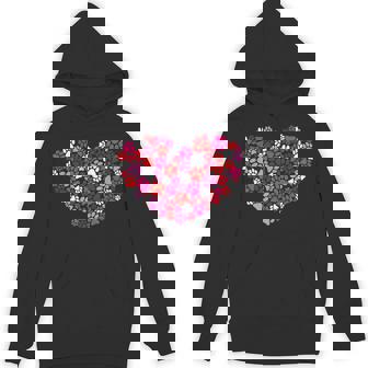 Heart Dog Paws Valentines Day Dog Lover Unisex Hoodie - Monsterry
