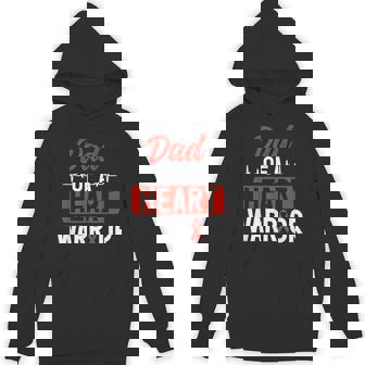 Heart Warrior Dad Chd Congenital Heart Defect Awareness Hoodie - Seseable