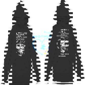 Heart I Wear Blue For My Brother Autism Awareness Month Hoodie - Thegiftio UK